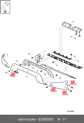 шайба фигурная !бампера \Volvo 82393383 VOLVO