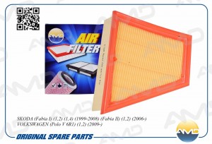 Фильтр воздушный SKODA Fabia I, 1,2, 1,4, 1999-2008, Fabia II, 1,2, 2006-, VOLKS AMD.FA738 AMD