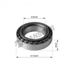 Подшипник ступицы BPW VOLVO FH12,FH16,FM10,FM12 SCANIA передней MANSONS 300.033 MANSONS