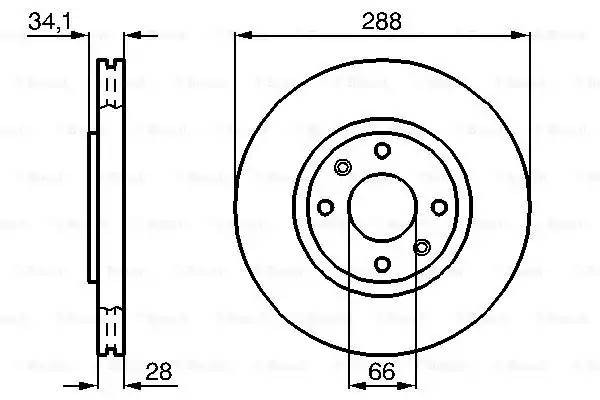 Диск тормозной 0986478980 0 986 478 980 BOSCH
