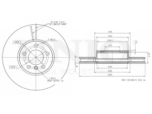 Диск тормозной передний BRD-20249 UNIO