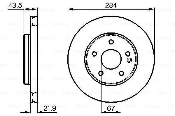 MB W202 93-00 284x22x5 0 986 478 301 BOSCH