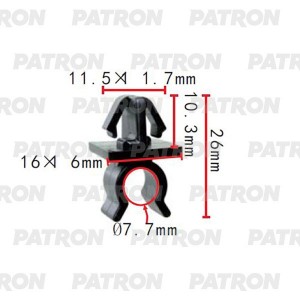 Клипса пластмассовая Mazda Применяемость: Клипса крепления стойки капота P372288 P372288 PATRON