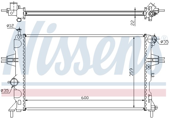 Радиатор OPEL Zafira A NISSENS 630041 NISSENS