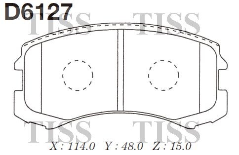 Замена на D6127H Колодки тормозные дисковые Mitsubishi Colt 04-12 D6127 D6127 MK KASHIYAMA