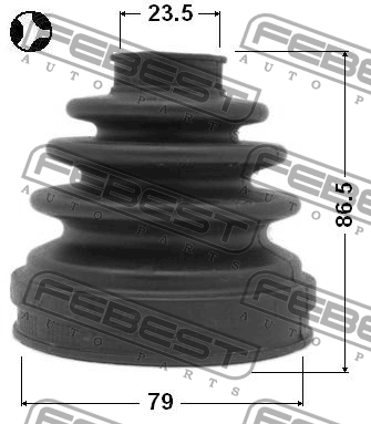 Пыльник ШРУСа внутренний NISSAN PRIMERA P12 2001-2007 0215-071T 0215-071T FEBEST