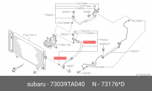 КОЛЬЦО УПЛОТНИТЕЛЬНОЕ SUBARU 73039-TA040 73039TA040 SUBARU