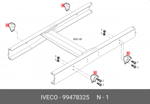 кронштейн рамы!\Iveco 99478325 IVECO