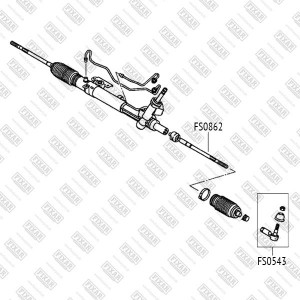Наконечник рулевой тяги левый/правый CITROEN C-Crosser 07-MITSUBISHI ASX/Lancer/ FS0543 FIXAR