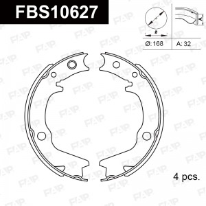 Тормозные колодки барабанные PREMIUM FBS10627 FBS10627 FAP