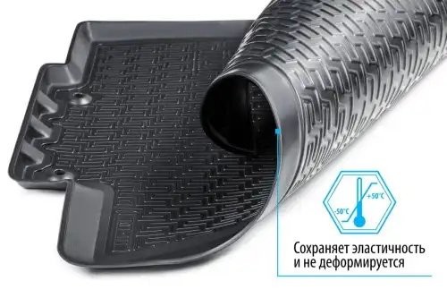 коврики салона!полиуретан 5 шт. без крепежа\Nissan Qashqai II Россия 15-19 19> 14105004 RIVAL