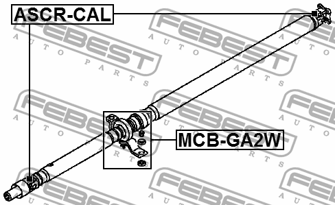Подшипник подвесной MITSUBISHI OUTLANDER CW# 2006-2012 MCB-GA2W MCB-GA2W FEBEST