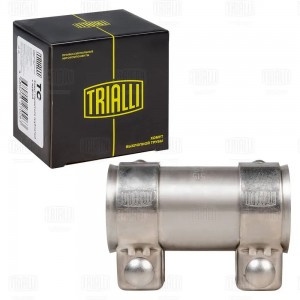 Хомут глушителя трубчатый с муфтой D55 мм L125 мм нерж. сталь 304 SS TC 55 SS TC55SS TRIALLI