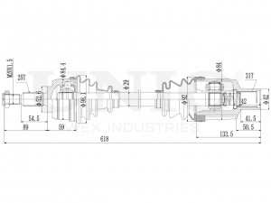 Привод в сборе передний правый CVJ-10064 UNIO