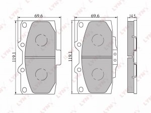 Колодки тормозные дисковые передние BD-7107 LYNXAUTO