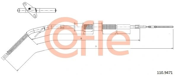 Трос стояночного тормоза MB: G(463) ALL 90- 22381881 mm 92109471 92109471 COFLE