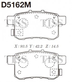 Замена на D5162MH Колодки тормозные дисковые  ACURA TSX (CU_) D5162M D5162M MK KASHIYAMA