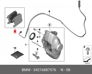 Колодки тормозные BMW 1 (E81) задние (4шт.) OE 34 21 6 887 576 BMW
