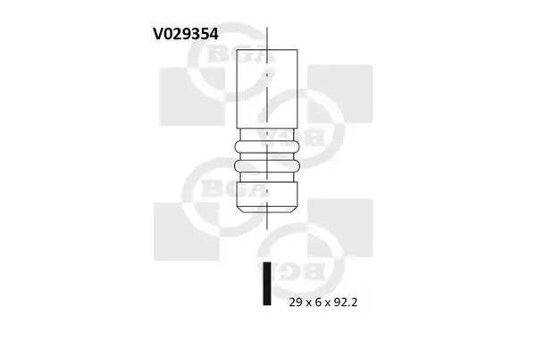 клапан выпускной! 29x6x92.2\ Opel Astra/Vectra/Omega/Frontera 1.8-2.5 92> V029354 BG AUTOMOTIVE