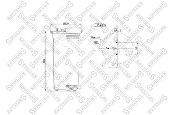 пневмоподушка без стак.!\ DAF F75-95,75/85CF,95XF,CF75/IV,CF85/IV,XF95/105 84-00137-SX STELLOX