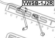 Втулка стабилизатора задняя VW PASSAT 4-motion 98- VWSB-1J2R VWSB-1J2R FEBEST