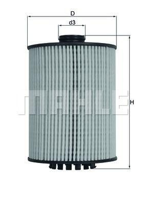 Фильтр масляный VW Passat,Touareg (11-) SKODA Superb (08-) (3.6 V6) MAHLE OX983D MAHLE KNECHT