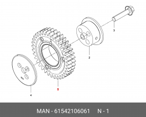 Промежуточная передача марки MAN 61542106061 MAN