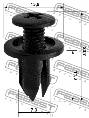 Клипса SUBARU LEGASY B10-B16 88570-050 88570-050 FEBEST