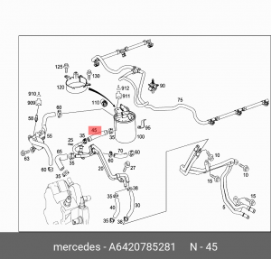 Шланг топливный A6420785281 A 642 078 52 81 MERCEDES BENZ