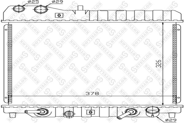 радиатор системы охлаждения! АКПП\ Honda Jazz 1.3i 8V 01-04 10-26668-SX STELLOX