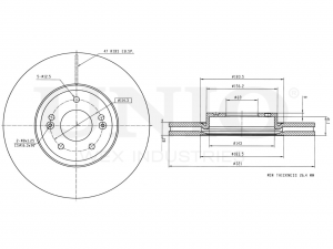 Диск тормозной передний BRD-20110 UNIO