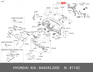 Болт с шайбой 844342J000 HYUNDAI KIA