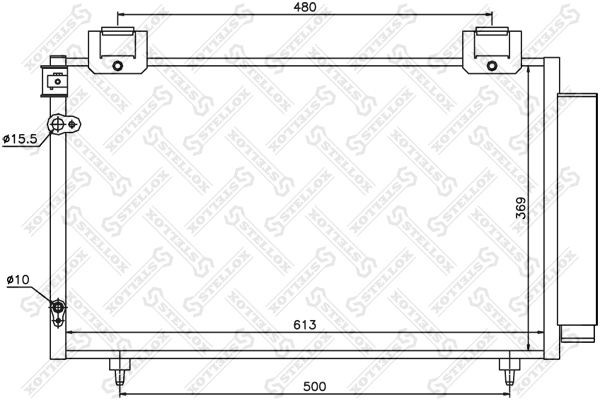 AVA TO5392=NS94730 [8845005100] !радиатор кондиционера\ Toyota Avensis all 02> 10-45038-SX STELLOX