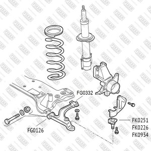Сайлентблок переднего рычага задний FIAT Ducato 08- FG0332 FG0332 FIXAR