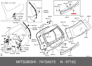 ЭМБЛЕМА МЕТАЛЛ 7415A015 7415A015 MITSUBISHI