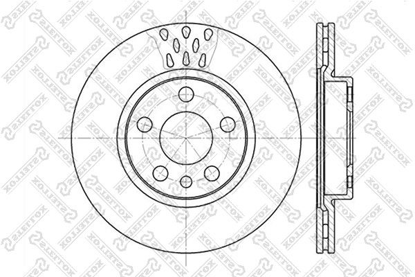 диск тормозной передний!\ Fiat Bravo, Peugeot 806 1.6/1.8 94> 6020-1923V-SX STELLOX