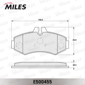 Колодки тормозные передние (Смесь CERAMIC серия PRO) MERCEDES VITO 9303/SPRINTER E500455 MILES