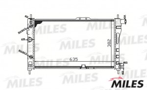 Радиатор (механическая сборка) DAEWOO NEXIA 1.5 95- (NISSENS 616521) ACRM348 ACRM348 MILES