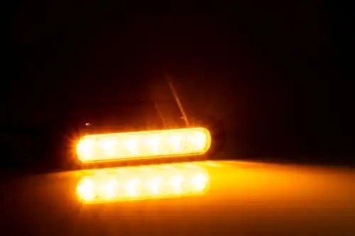 фонарь сигнальный! LED желтый, 132,7x35,4, с кронштейном, проводом 1,0м\ Univers FT200LED FRISTOM