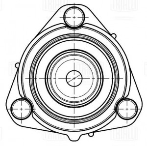 Опора амортизатора Ford Fusion (02-)/Fiesta (01-) (перед.) (с подшип.) (SA 1051) SA 1051 TRIALLI