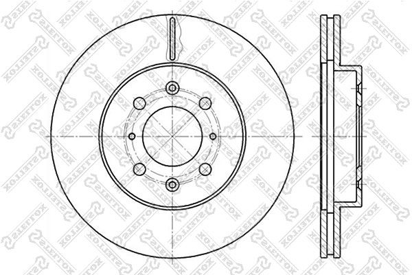 диск тормозной передний!\ Honda Civic, Rover 200/400 1.4-2.0TDi 95> 6020-2614V-SX STELLOX