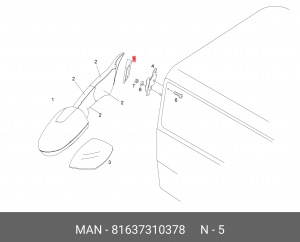 Уплотнение справа 81637310378 MAN