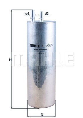 Фильтр топливный VW Transporter T5 (16-) MAHLE KL229/5 MAHLE KNECHT