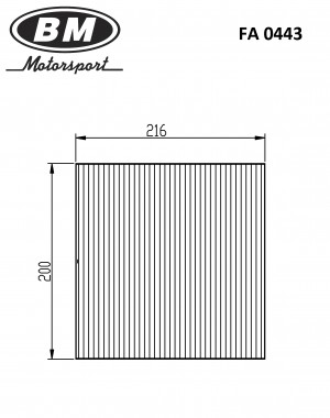 Фильтр салонный FA0443 FA0443 BM MOTORSPORT