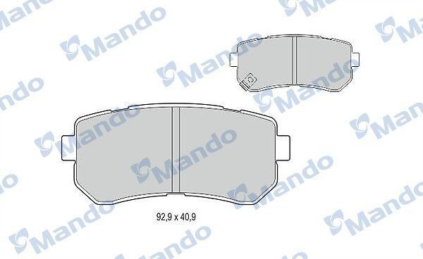 Колодки тормозные KIA Sportage (15-) задние (4шт.) MANDO MBF015963 MANDO