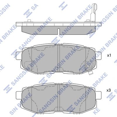 Колодки тормозные SUBARU TRIBECA 3.0/3.6 05- задние SP1777 SP1777 SANGSIN