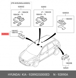 928902G000ED LAMP ASSY-VANITY 928902G000ED HYUNDAI KIA
