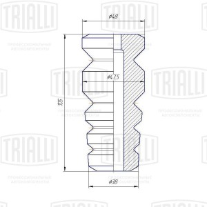 Буфер (отбойник) Лада 2170-2172 Priora (задн. аморт. 1 шт.) PUR (BC 0183) BC 0183 TRIALLI