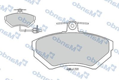 Колодки тормозные VW Golf 3,Caddy (95-04),Polo (95-01) передние (4шт.) MANDO MBF015123 MANDO