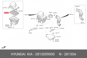 Фильтр воздушный HYUNDAI H350 (15-) OE 2813059000 HYUNDAI KIA